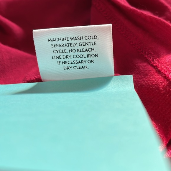 Eileen Fisher Long Sleeve Tunic Style Cranberry Color Rayon Blend Dress … - Picture 7 of 7